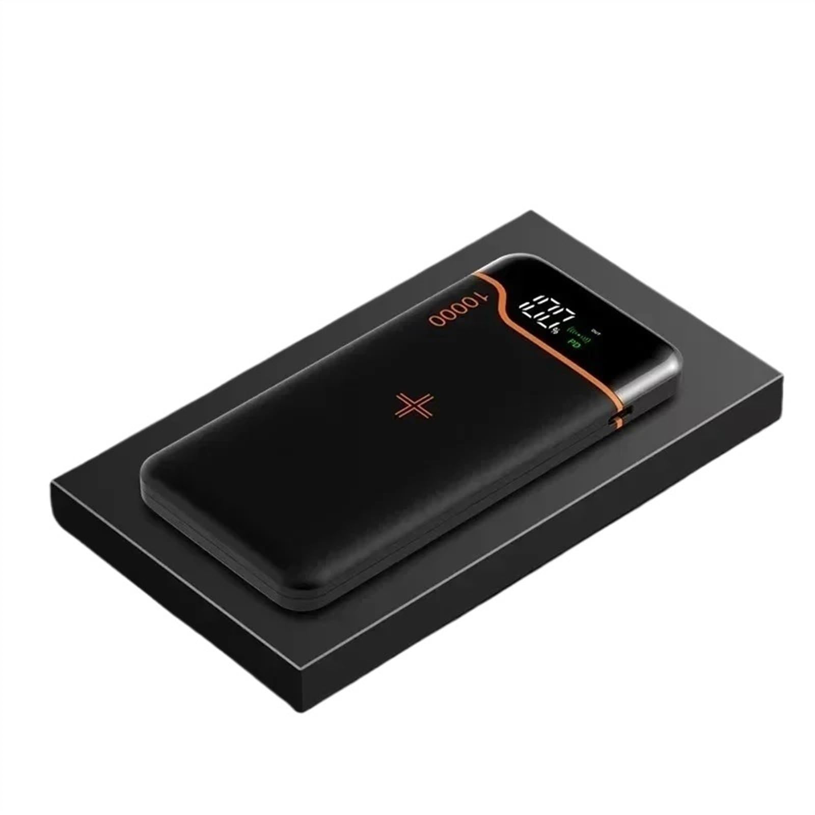 Bezprzewodowy Power Bank 20000 MAh 22,5 W Super Szybkie Ładowanie 15 W Duża Pojemność Kompatybilny Z IPhone'em Kompatybilny Z Xiaomi (Size : 20000mAh Black)