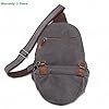 AOTIAN Waterproof Waxed Canvas Men's and Women's Small Sling Bags Backpacks For Hiking Biking Travel Outdoor Casual Chest Bags Gray #5
