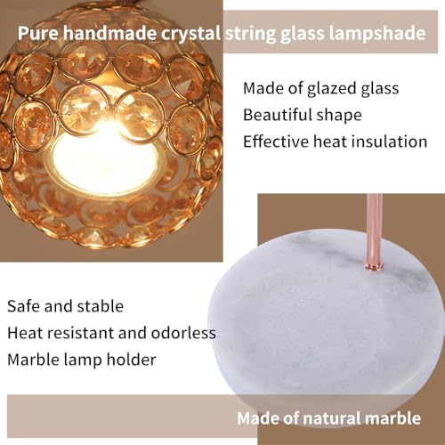 Lâmpada de aquecedor de velas com temporizador, aquecedor de vela de vidro feito à mão com base de m