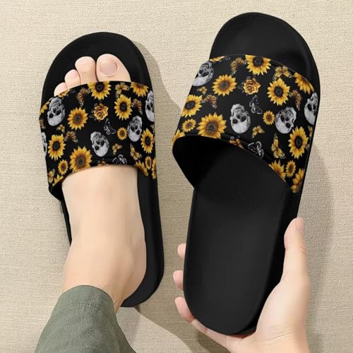 Non Slip Slide Sandals for Women Men, Open Toe House Comfy Flat Slides Slipper for Bathroom Beach3