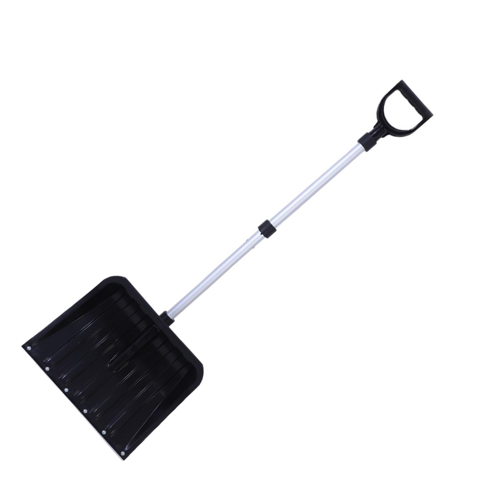 Empujador de nieve ligero desmontable con pieza de protección de metal, perfecto para escaleras y patios, pala de nieve resistente