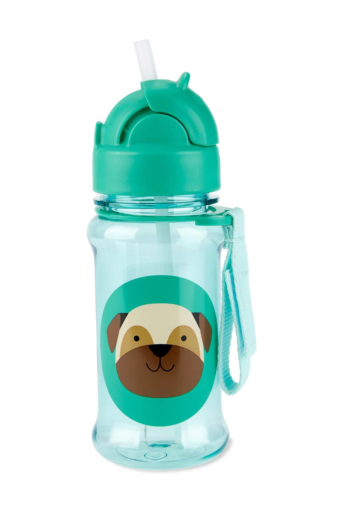 Skip Hop Zoo Straw Bottle with Tritan Renew, BPA-Free & PVC-Free Sippy Bottle for Kids, 355 mL Sipper - Pug-image-14