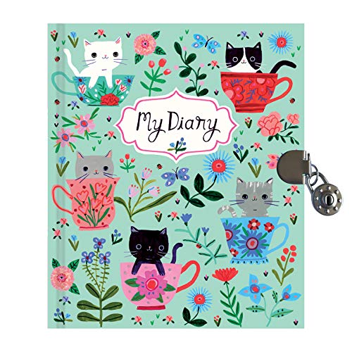 Mudpuppy Teacup Kittens Locked Diary for Kids – Includes a Lock and 2 Keys, Measures 6.5” x 5.5” – Diary Journal with Fun Cover Designs, 192 Pages, Ideal for Ages 4+ image 4