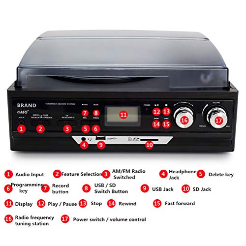 Yajun Platines Tourne Disque Vinyle Haut-Parleurs Stéréo Intégrés Prise en Charge d’une Cassette De Carte USB/SD Radio… - Les Beatles, Paul McCartney, John Lennon, RIngo Starr, George Harrison Yajun Platines Tourne Disque Vinyle Haut-Parleurs Stéréo Intégrés Prise en Charge d'une Cassette De Carte USB/SD Radio… – Image 5