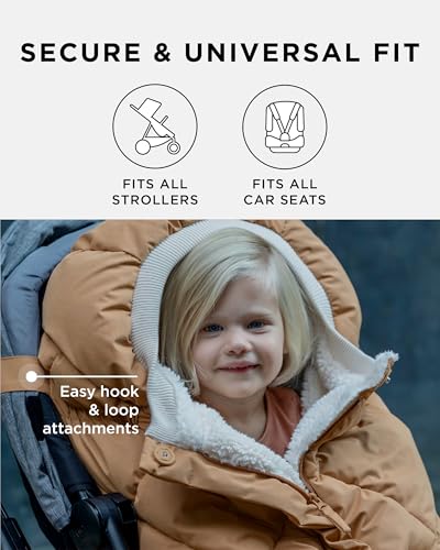 Image of 7AM Enfant Stroller Blanket 212 - Adjustable Baby Car Seat Zipped Blanket for Babies Winter, Unisex Multi Purpose Fleece Lined Warm Hooded Toddler Footmuff Water Repellent | (6M - 4T)