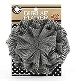 Canvas Corp CVS3031 Burlap Flower, 4-Inch, Grey