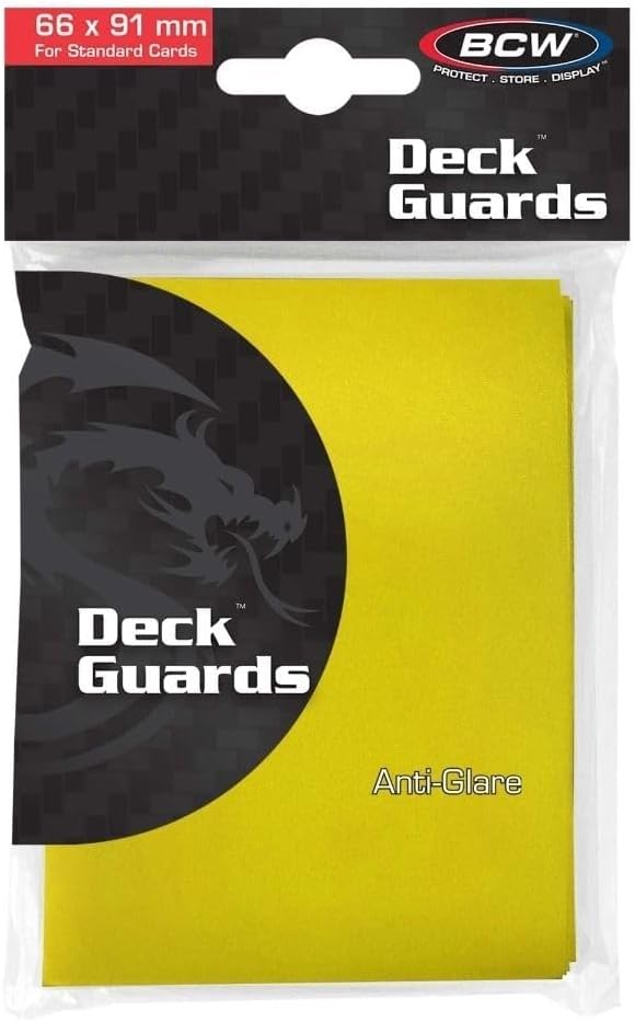 BCW Yellow Double Matte Deck Guards Holder with 50 Sleeves
