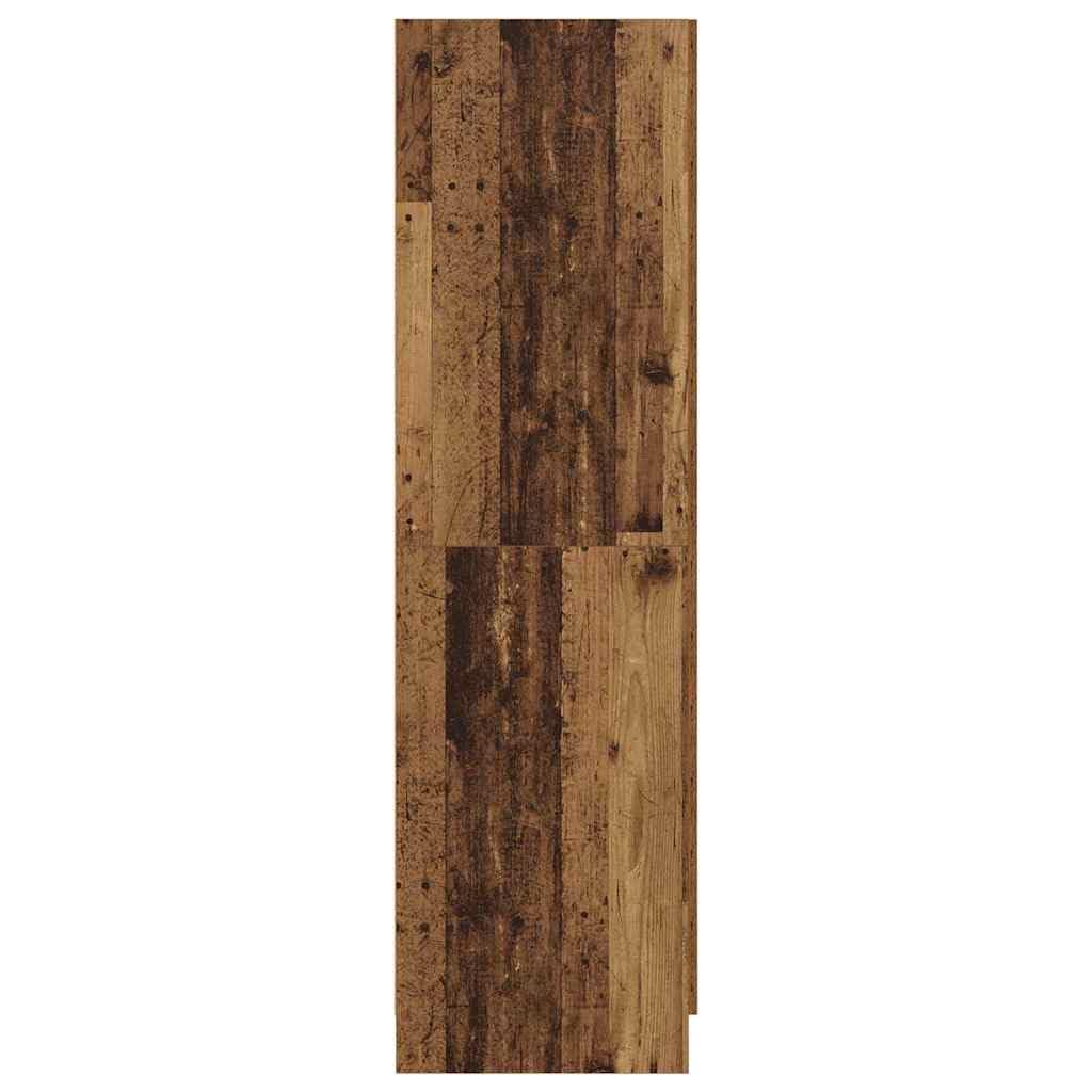 vidaXL Guardaroba Legno Vecchio 82,5 x 51,5 x 180 cm Legno Multistrato, Armadio alla Moda, Design Rustico, Spazio Ampio, Organizer per Vestiti, Decorazione Camera, Soluzione efficiente