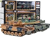 Set bestehend aus: - T90 Tank, -Leopar 2 A6 Tank, -2 Controller, - 2 Soldatenfiguren, - 2 Riffel - 2 aufladbare Batterien, - Ladegerät