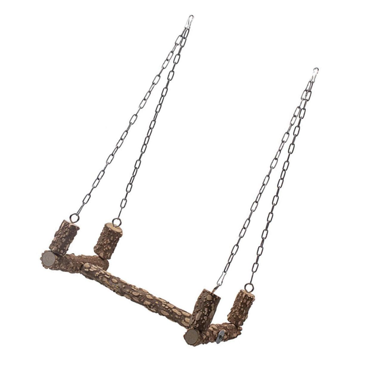 Toyvian Parrot Wooden Standing Rack Vogelspielzeug aus Natürlichem Holz Kletterspielzeug für Papageien Sitzstange Zubehör für Vogelkäfig Installieren Fördert Bewegung und Zufällige Farbe