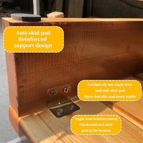 Taburete de madera maciza antideslizante con altura ajustable para el hogar 3