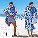 Tirrinia Surf Poncho Changing Robe, Hooded Beach Towel for Adults, Quick Dry Lightweight Surf Towel for Women & Men, Portable Swim Cover Up for Beach Pool Camping,Plum Blossom