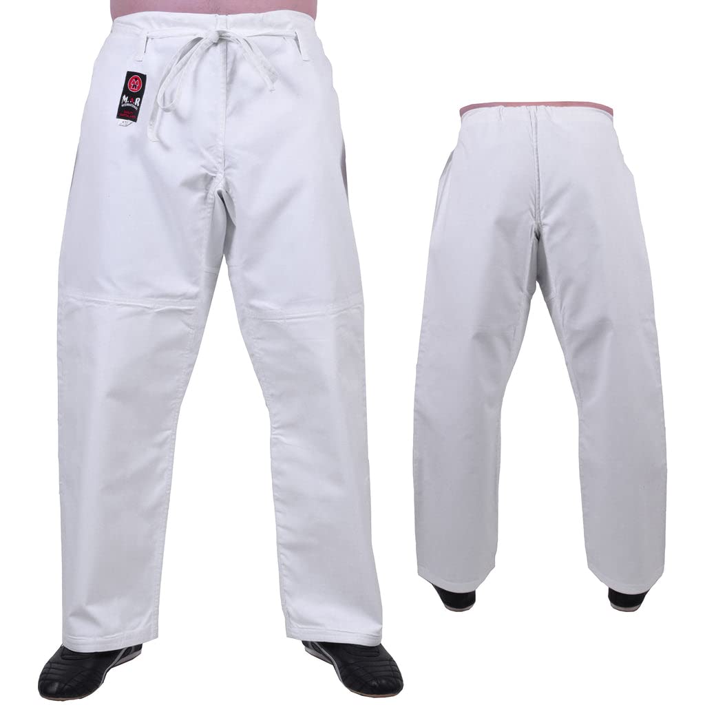 MAR | Martial Arts Judo Trousers, White Judo Uniform | Men & Women; Kids & Adult Sizes | Judo Suit - Bottoms; Judo Gi Adult, Judo Suits for Kids, BJJ, Aikido Suit