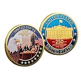 USA 250th Anniversary Commemorative Coin - Gold Plated Collectible Coin for Collectors, 2025 Penny Final Cent Tribute(D)