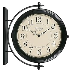 BESTIME 66264 B 16 Inch Double Sided Metal Wall Clock with Black Frame.Sturdy Frame,Easy product