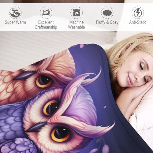 Couverture flanelle hibou douce pour vos voyages et vos soirées sur le canapé - 6