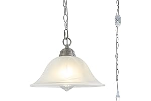 Kitchen Pendant Light with Alabaster Glass Shade