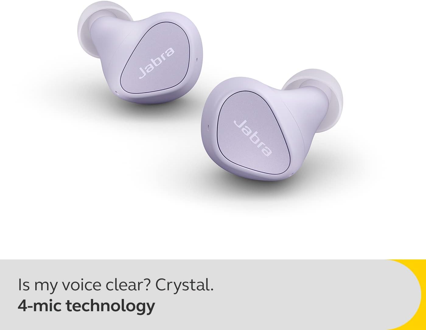 Jabra Elite 4 Wireless Noise Cancelling In-Ear Headphones with 4 Microphones - Multipoint Switching - Lilac