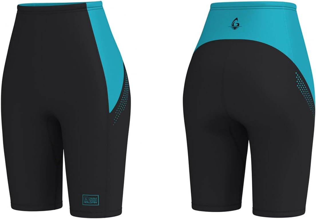 GoldFin Wetsuit Top for Women, 2mm Sleeveless Neoprene Wetsuits Vest Jackets and Womens Wetsuit Shorts 2mm, 2X-Large