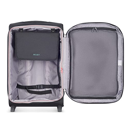 DELSEY PARIS Helium DLX Softside Expandable Luggage with 2 Wheels, Black, Carry on 21 Inch2