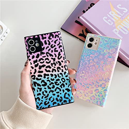 Coque iPhone XR anti rayure objectif photo silicone carré léopard - 2