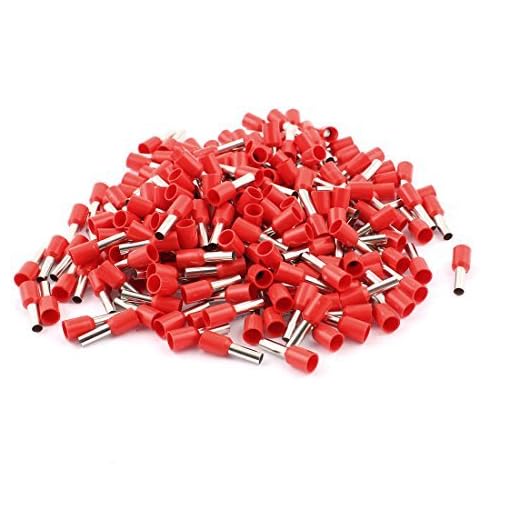 DealMux Trådisolerade hylsa pin sladdterminaler AWG12 med 230 stycken, röd