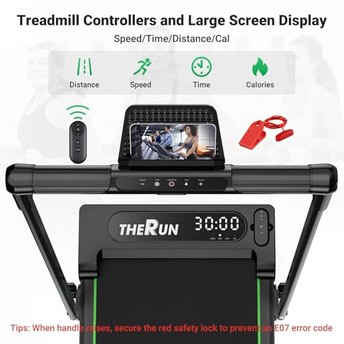 THERUN Walking Pad with Handle Bar, 2 in 1 Under Desk Portable Treadmill - image 5