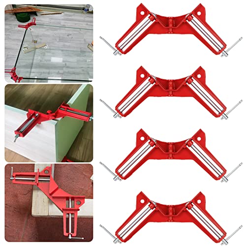 Akolafe 8 Pack 90 Degree Right Angle Clamp, Corner Clamps With Adjustable Swing Jaw, Adjustable Corner Square Clamp For Woodworking, Picture Frames Glass Holder Hand Tools #TOP3