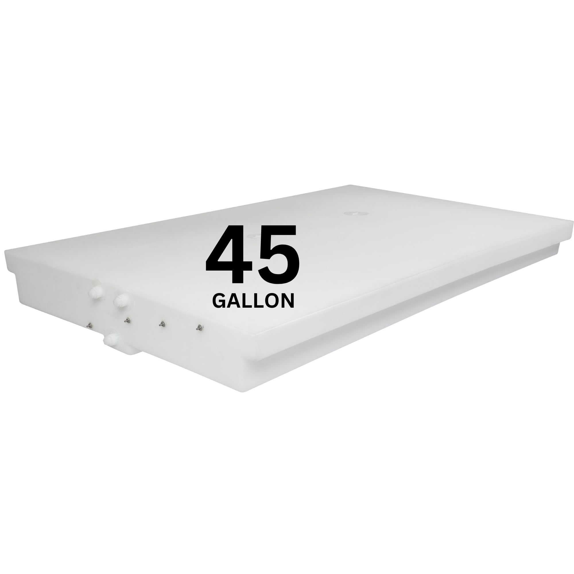 45 Gallon RV Fresh Water Tank, Potable Water Storage Tank for Drinking, Cooking, Cleaning, Showering, for Campers, Trailers, Motorhomes, RVs, Low-Profile Shape, 60" x 37" x 5.75" (WT-1497)