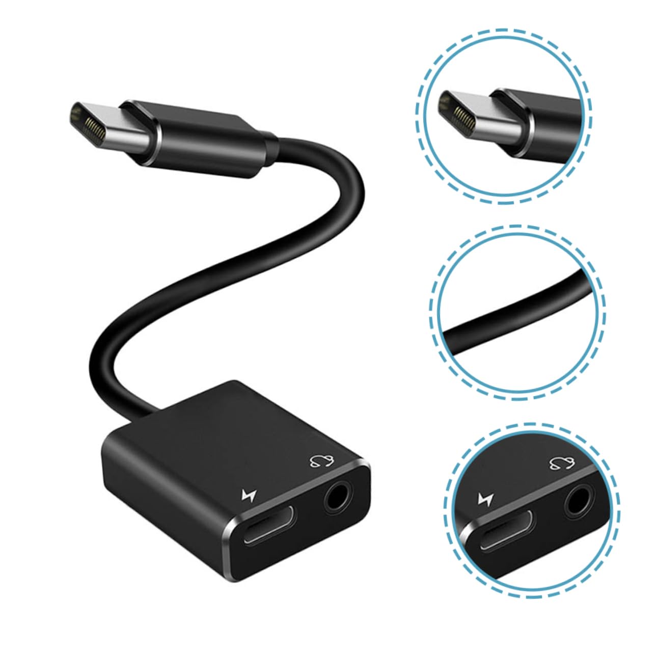 Hemobllo 4stücke USB c Zu Audioadapter Mit Pd Schnellladung Tragbarer USB c Splitter Für Kopfhörer Mikrofon Kompatibel Mit Smartphones Tablets Pcs Langlebiges Design