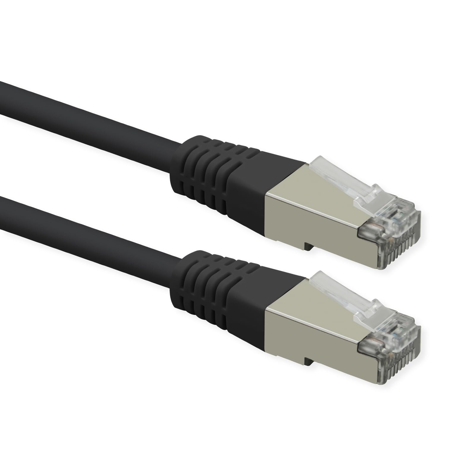 Roline Cable de conexión Cat.6 (Clase E), PoE, S/FTP (PiMF), Negro, 20 m