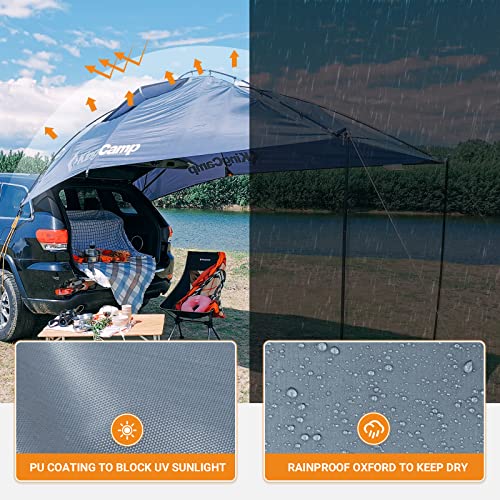 Tente Abri Hayon SUV - Cabine D'Intimité Imperméable 145x145x230 Cm - Pour Plage, Vélo, Douche