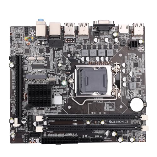 Image of ZEBRONICS H55 Micro-ATX Motherboard for LGA 1156 Socket, Supports Intel 1st Generation Processors, DDR3 1333 MHz, Ports (RJ45 | SATA | USB | HDMI | VGA)