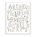 Stupell Industries Nursery Animal Alphabet Chart Soft Orange White, Designed by Zirkus Design Wall Plaque, 10 x 15