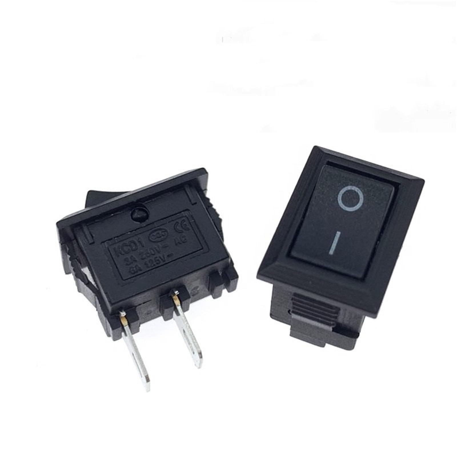 Interrupteur KCD1 10x15mm SPST On Off momentané encliquetable lot de 100
