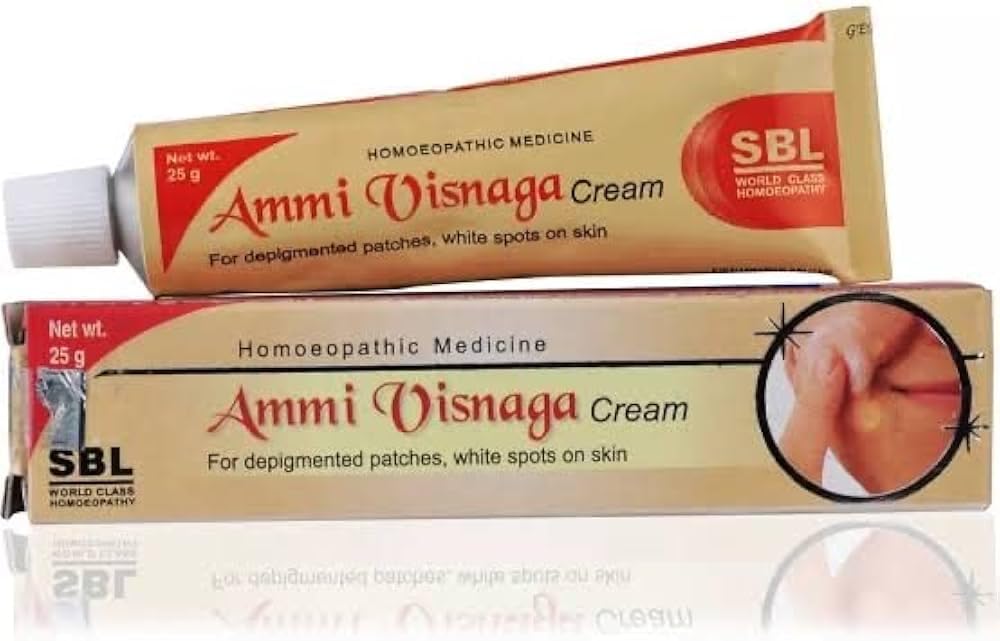 Crème SBL Ammi Visnaga 25g - Pour Taches Blanches Sur La Peau Et Vitiligo - Naturelle - À Base De Plantes - Fabriquée En Inde