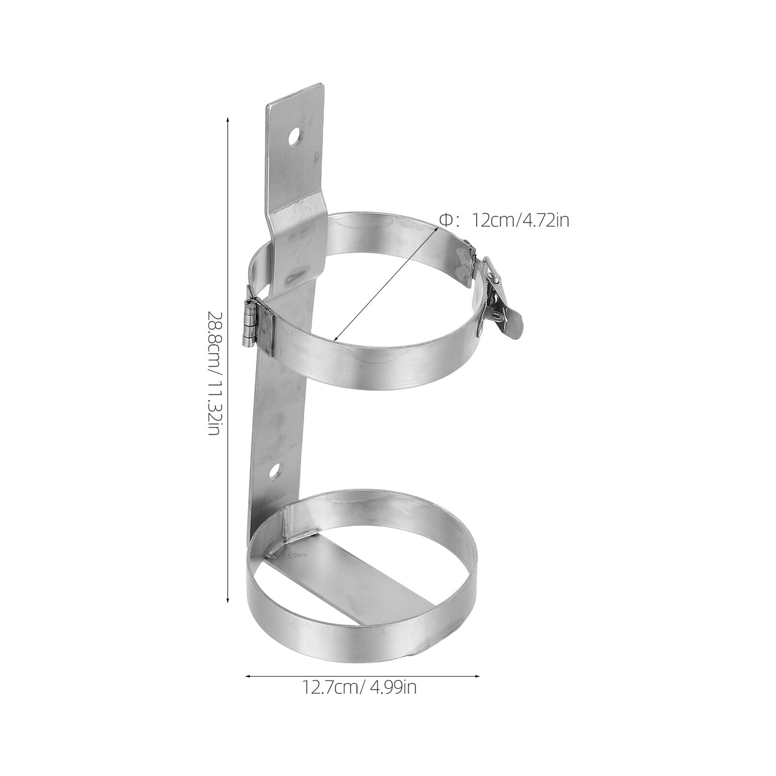 Supporto per Estintore 2 Kg in Acciaio Inox Sgancio Rapido, Staffa da Parete Resistente per Auto, Casa, Camper e Camion, Porta Estintore Compatto per Sicurezza Antincendio