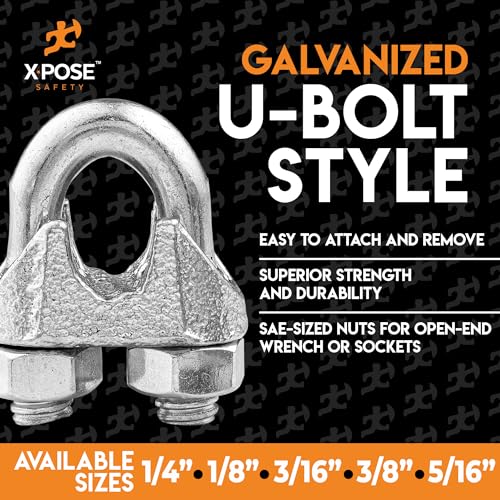 Xpose Safety GCC14-12-X-A Wire Rope Clamp For Stainless Steel Wire Rope thumb #3