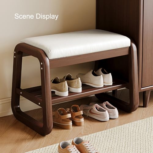 Banc d'assise rembourrée et porte-chaussures compact pour petit espace