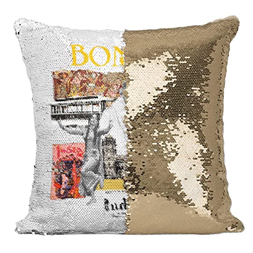 Coussin Sequin Doré Bombay pour raviver une décoration de salon terne ou impersonnelle