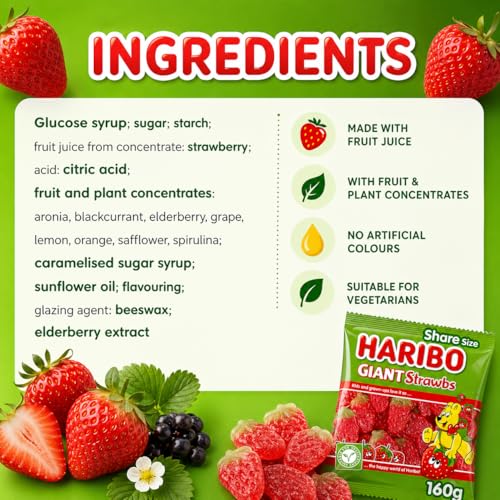 Haribo Strawbs x3 (160g) miniatura 5