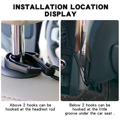 كوباو منظم شبكي للسيارة من 3 طبقات للتخزين بين المقاعد الامامية للاطفال والكلاب والحيوانات الاليفة، جيب شبكي مرن، حامل مناديل للسيارة وسيارات الدفع الرباعي