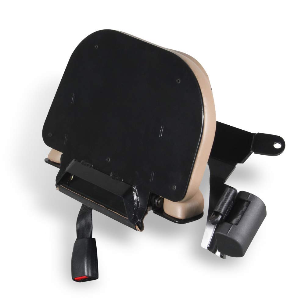 Siège passager en PVC pour John Deere séries 5E, 5M, 6E ou 6100D LVB25717, RE250427 avec ceinture automatique à 2 points, pliable, marron