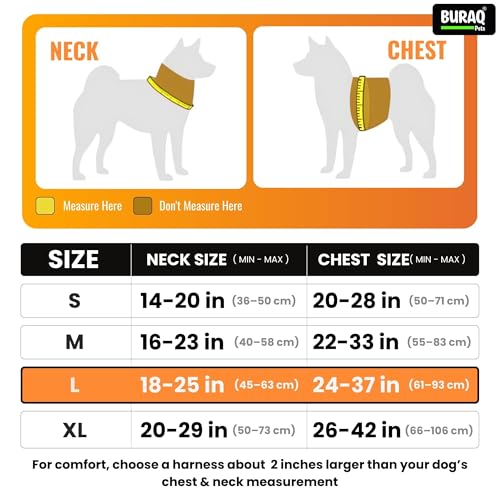 Image of Buraq No Pull Tactical Dog Harness for Large Dogs, Heavy Duty, Adjustable Pet Harness with Handle for Easy Control, Dog Vest for Walking, Training, Hiking (S - Black)