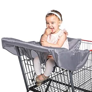 J.L. Childress Healthy Habits by Shopping Cart and High Chair Cover Lightweight Compact Washable Cover to Protect Baby…