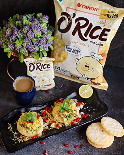 Image of ORION Rice Cracker O'Rice Cracker |Premium Baked Korean Snack, Packof 1 (151.2g) |Weekly snack pack | Healthy RiceCakes (Pack of 3)