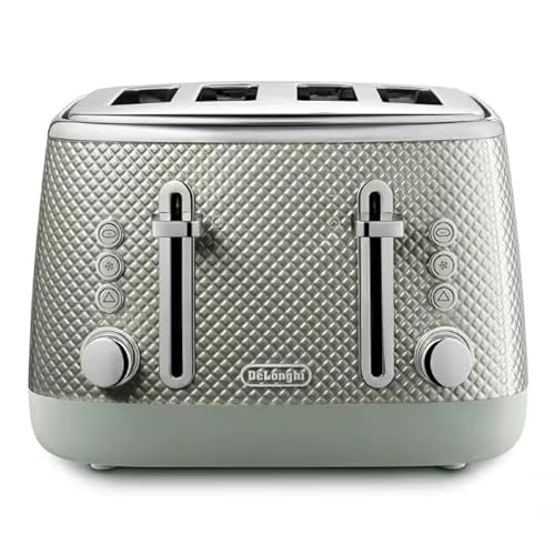 Delonghi CTL4003.GR Luminosa Four Slot Toaster - Twill Green, 700060052