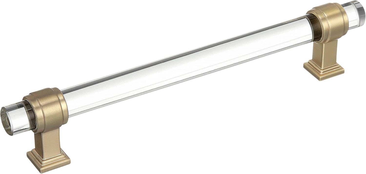 Poignée de tiroir 160 mm champagne et or Glacio, l'accessoire idéal pour rénover un buffet chic