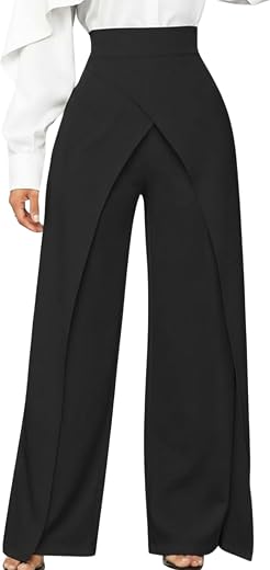 GRECIILOOKS Trousers for Woman | Womens High Rise High Waist Flared Korean Style | Formal Pant for Women Office Wear| Trac...