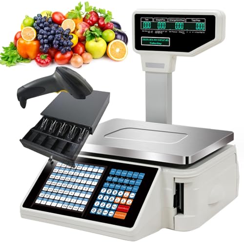 Báscula Digital con Impresora y Pantalla Doble miniatura 1